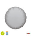 Mylar Round Silver 4" pack 5pcs