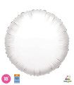 Mylar Round White 18" pack 50pcs