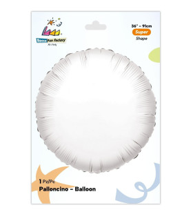 Mylar Round White 36" 1pc