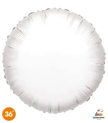 Mylar Round White 36" pack 50pcs