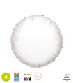 Mylar Round White 4" with printing valve pack. 100pcs