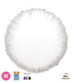 Mylar Round White 18" for printing pack. 50pcs