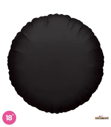 Mylar Round Black 18" 1pc