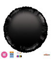Mylar Round Glossy Black 18" pack 100pcs