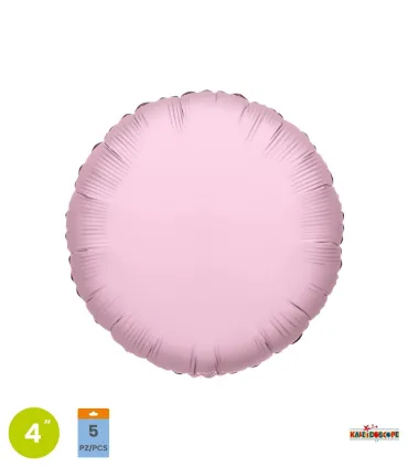 Mylar Round Baby Pink 4" pack 5pcs