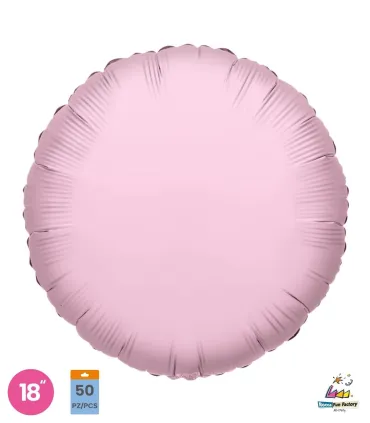 Light Pink Round Mylar 18" pack 50pcs
