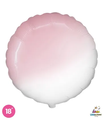 Round Pink Baby Gradient Mylar 18" 1pc