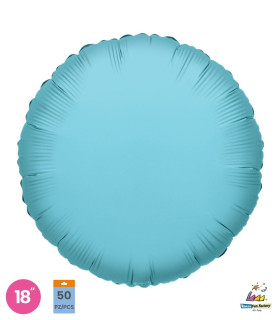 Mylar Round Light Blue 18" pack 50pcs