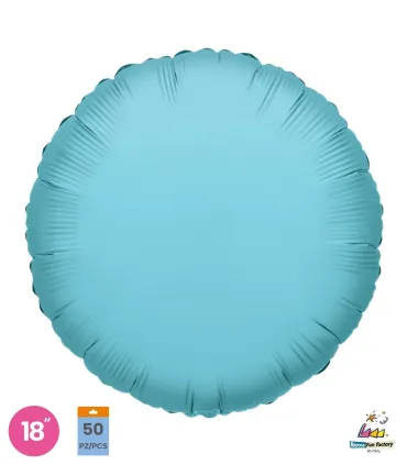 Mylar Round Light Blue 18" pack 50pcs