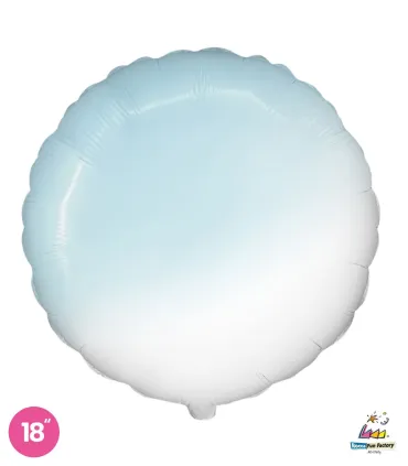 Mylar Round Light Blue Baby Shaded 18" 1pc