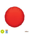 Mylar Round Red 4" pack 5pcs