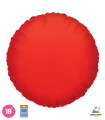 Mylar Round Red 18" pack 50pcs