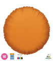 Mylar Round Orange 18" for printing pack. 50pcs