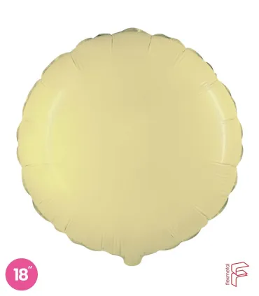 Mylar Cream Round 18" 1pc