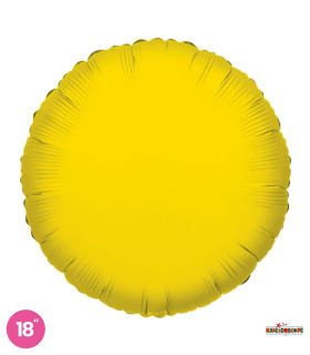 Mylar Round Yellow 18" 1pc
