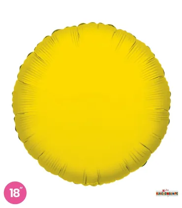 Mylar Round Yellow 18" 1pc