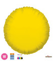 Mylar Round Yellow 18" pack 100pcs