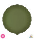 Satin Olive Green Round Mylar 18" 1pc