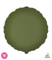 Satin Olive Green Round Mylar 18" 1pc