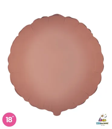 Mylar Round Pink Vintage Satin 18" 1pc