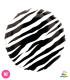 Mylar Round Striped Black 18" 1pc