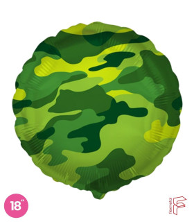 Mylar Round Military Green 18" 1pc