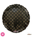 Mylar Geometric Round Black 26" 1pc