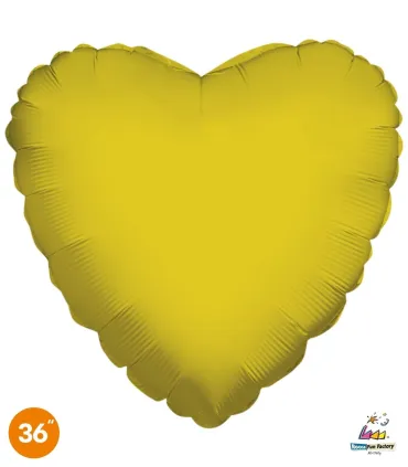 Gold Heart Mylar 36" 1pc