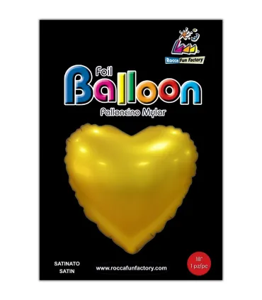 Mylar Satin Gold Heart 18" 1pc