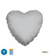 Mylar Heart Silver 9" pack 5pcs