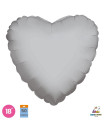 Mylar Heart Silver 18" pack 50pcs