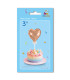 Mylar Nano Heart Pink Gold 3" with stick pack 1pcs