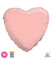 Mylar Heart Pink Gold 18" pack 50pcs