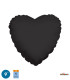 Mylar Black Heart 9" pack 5pcs