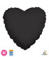 Mylar Heart Black 18" pack 50pcs