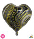 Mylar Marbled Heart Black 18" 1pc