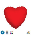 Mylar Red Heart 9" with valve for printing pack. 100pcs