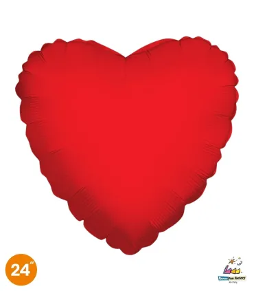 Mylar Red Heart 24" 1pc