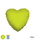 Mylar Lime Green Heart 4" pack 5pcs