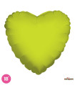Mylar Lime Green Heart 18" 1pc