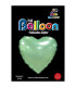 Mylar Light Green Heart Satin 18" 1pc