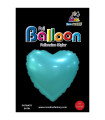 Mylar Green Heart Frosted Bottle 18" 1pc
