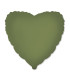 Satin Olive Green Heart Mylar 18" 1pc