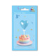 Mylar Nano Heavenly Heart 3" with stick pack 1pcs