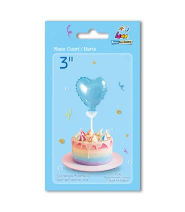 Mylar Nano Heavenly Heart 3" with stick pack 1pcs