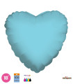 Mylar Light Blue Heart 18" pack 100pcs