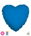 Mylar Blue Heart 18" pack 50pcs