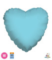 Mylar Light Blue Heart 18" pack 50pcs