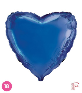 Mylar Blue Heart 18" 1pc