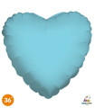 Mylar Light Blue Heart 36" 1pc
